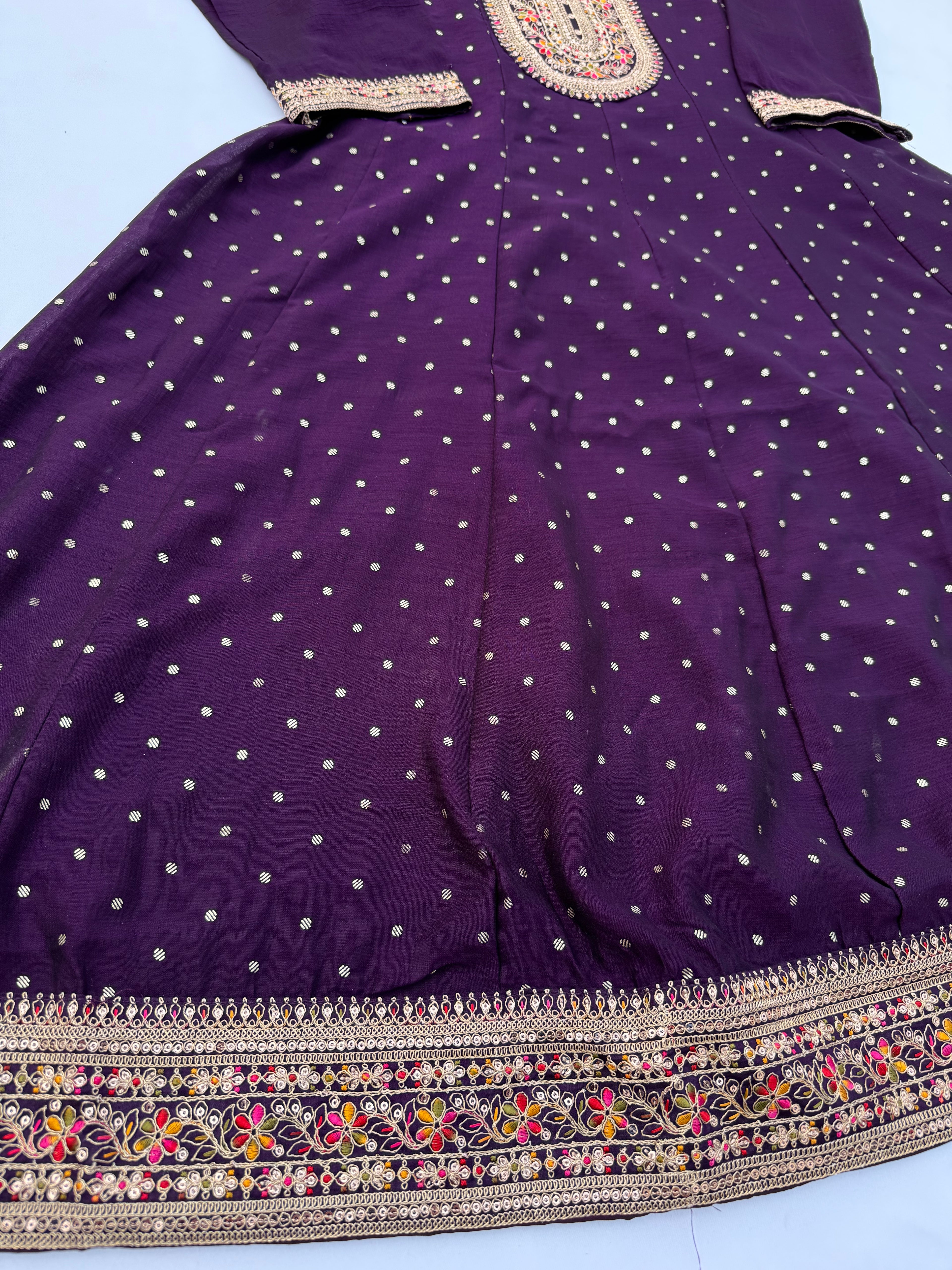 A109 – Vichitra Silk Embroidered Suit Set