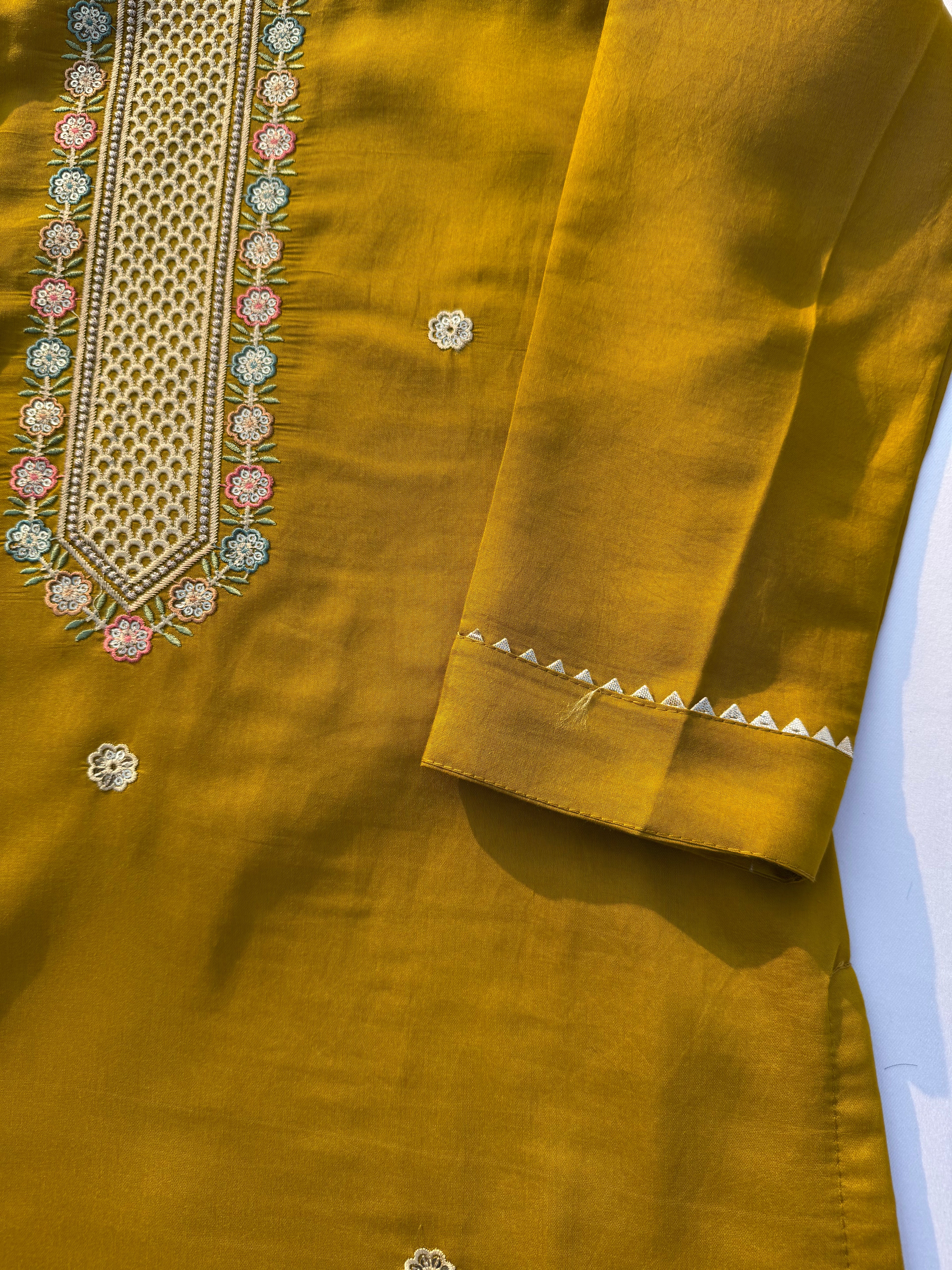 S-116 Roman Silk Embroidered Suit Set with Digital Floral Dupatta